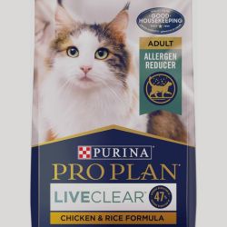 Purina Pro plan high protein cat food.